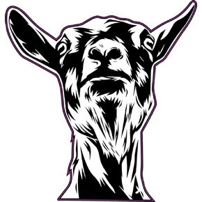 WickedGoodz Funny Goat Decal - Farming Bumper Sticker - Goat Owner Sticker