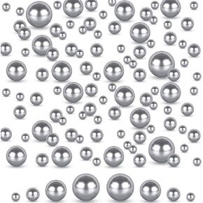 DomeStar 110PCS Floating Beads No Hole, Floating Pearls Vase Fillers Table Centerpieces Faux Pearls for Vase Floating Candle Centerpiece Home Weddings Party Decoration, 10/14/20/30 mm(Gold)