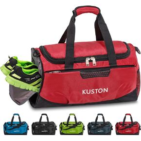 Kuston Sports Gym Bag with Shoes Compartment Travel Duffel Bag for Men and Women