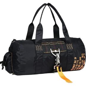Small Duffle Bag Military Gym Bags 16 Inchs Sport Bag for Weekender Overnight Tactical Workout Bag Travel Carry On Bag Lightweight with Pockets for Men Women Black
