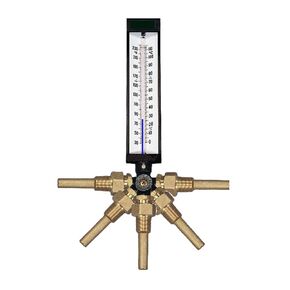 PIC Gauges WGTC Thermometer AS5H942AL 9" Scale, 3-1/2" Stem Length, 30/240° F Temperature Range Blue Spirit Filled Industrial Thermometer with Aluminum Case and Adjustable Angle Stem