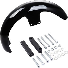 Motorcycle Front Fender 21 inch Mudguard Front Fender Fit for Harley Touring Road King Electra Glide Street Glide (Fiber Black) in Kuwait