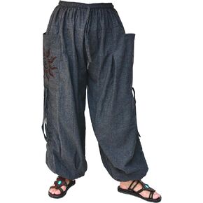 Siamrose Harem Pants Men Women Baggy Yoga Casual Lounge Pants Adjustable Length 2 Pockets