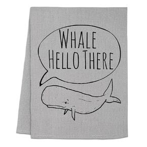 منشفة طبق مضحكة، Stay Weird (Narwhal)، منشفة مطبخ كيس الدقيق، هدية حلوة للترحيب بالمنزل الجديد، ديكور مطبخ المزرعة، أبيض أو رمادي (أبيض)