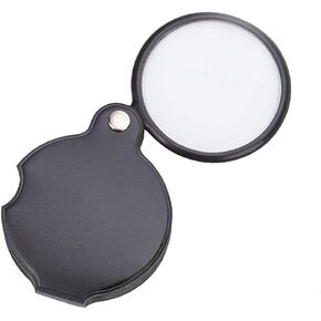 5X Mini Magnifying Glass Folding Pocket Magnifier Bigeye Glass Handheld Loupe for Reading Newspaper, Book, Magazine, Science Class, Hobby, Jewelry 60mm