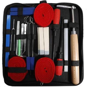 طقم ضبط البيانو 24 قطعة من طقم ضبط البيانو مع حقيبة محمولة، مفتاح ضبط، قفل مفتاح الربط، يستخدم لضبط ضبط وإصلاح البيانو كتم الصوت in Kuwait