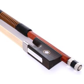 Perlman Straight Brazilwood Octagonal Violin Bow Ebony Frog Horsehair Beef Tendons Twined Fiddle Violin Bows Violin Parts (1 Piece)