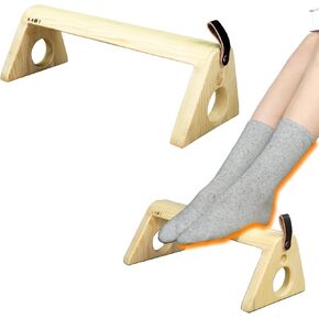 MUYUFAFA Portable Foot Rest for Under Desk at Work (Natural Wood/Arch Support) - Upgraded Non-Slip Foot Stool, Ergonomic Foot Rest, Pain Relief and Leg Support Stool for Office/Home/Work/Gaming/Gift in Saudi Arabia