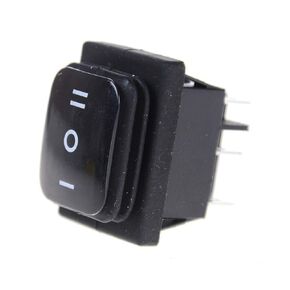 12V Black Waterproof 6 Pin DPDT Self Locking Rectangle Rocker Switch