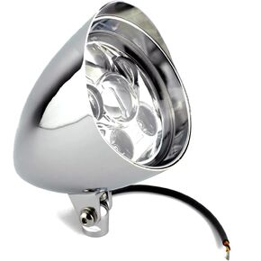 5 3/4 inch Bullet Front headlight Motorcycle Gloss Black LED Visor Top 10mm Tri Bar 5.75" For Harley Sportster Dyna Softail Bobber Chopper Custom