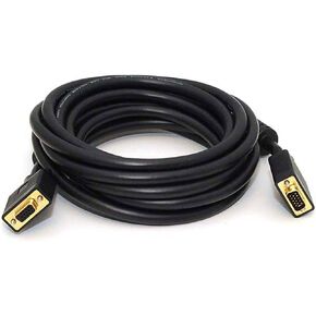 Monoprice 103594 25-Feet Super VGA Male to Female CL2 Rated Video Cable with Ferrites Black