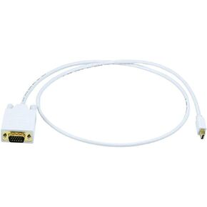 Monoprice Video Cable - 15 Feet - White | 32AWG Mini Display Port to VGA Cable