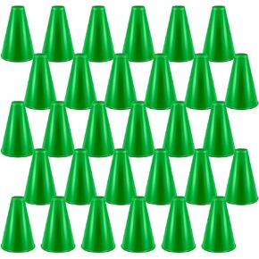 30 Pcs Cheer Megaphone for Party White Plastic Megaphone DIY Party Accessory for School Outdoor Activities Christmas Party Favors Sports Match Game (30 Pcs, White)
