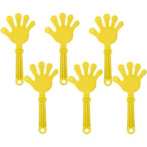 ZCYSRLQIN 6 Pcs 11 Inch Hand Clappers Orange Large Clappers Noisemakers Noise Makers Party Favors Jumbo Plastic Party Clapper Sporting Events Cheers Ball Dance Basketball Football Noisemakers