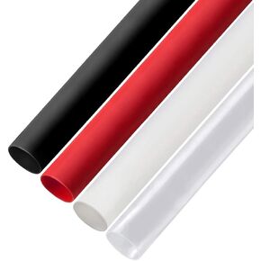 1/2" Wire Heat Shrink Tube Polyolefin Marine Heat Shrink Tubing 3:1 Dual Wall Adhesive-Lined Electric Tubes for Cable Wires, White 20 Ft