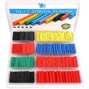 H&S Heat Shrink Tubing for Wire Protection - 532pcs Electric Insulation Protection Kit with Assorted Colors & Sizes - Cable Sleeving Set with 2:1 Heat Shrinkage Tubes