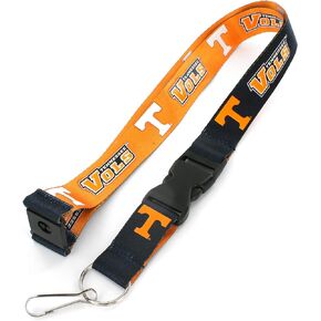 Aminco NCAA Tennessee Volunteers Reversible Lanyard, Black, 6
