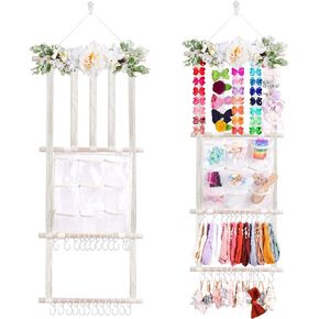mligril Headband Holder Hair Bows Organizer for Girls, Baby Headbands Storage Organizers Wall Hanging Decor for Nursery Room