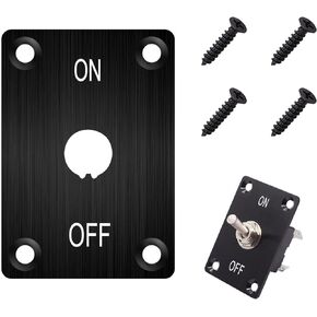 weideer Toggle Switch Panel ON OFF Bracket 12mm Mounting holes Aluminium Housing Black with Screw for Car Boat Trailer K-047-ON OFF