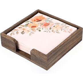 Sumnacon Vintage Bathroom Guest Towel Holder - Rectangle Wood Napkin Holder for Guest Hand Towels Paper Napkins, Decorative Napkin Holder Tray for Bathroom Vanity Toilet Tank Table Kitchen Countertop