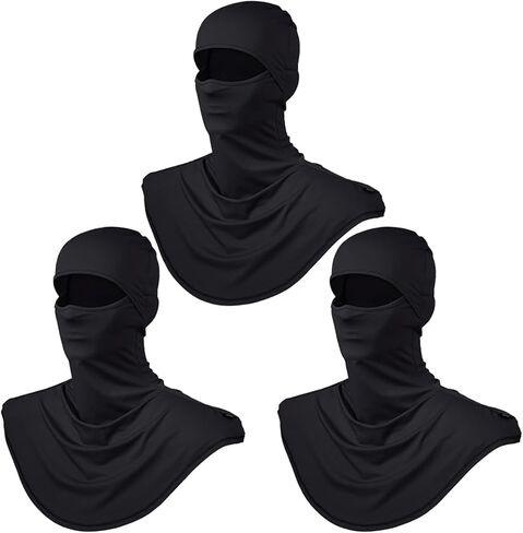 3 Pieces Balaclava Face Mask Breathable Sun Protection Motorcycle Outdoor Sport Full Face Cover for Men and Women in Saudi Arabia