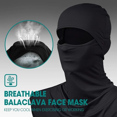 3 Pieces Balaclava Face Mask Breathable Sun Protection Motorcycle Outdoor Sport Full Face Cover for Men and Women in Saudi Arabia