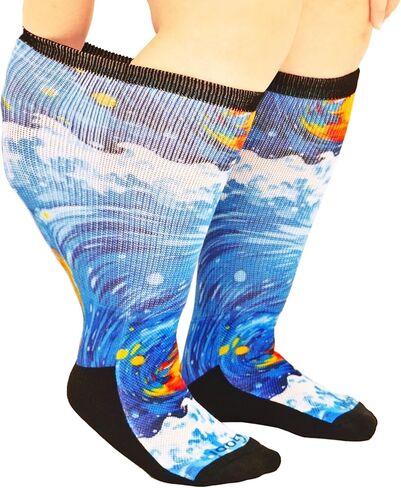 جوارب Gooi واسعة جدًا لمرضى السكري للأقدام المتورمة، جوارب ملونة لمرضى السكري للرجال مقاس كبير 13-15 10-13 9-12 سلسة وناعمة قابلة للتمدد وذمة السمنة والاعتلال العصبي المصبوب نانو كالسيتينس بارا ديابيتيكوس هومبر in Kuwait