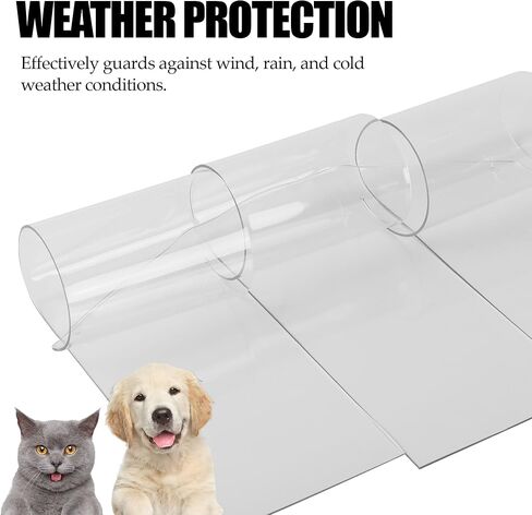 TonGass (عبوة واحدة، شفافة) أغطية بديلة لباب الكلاب متوافقة مع طراز Trixie Dog House Model 39533 يناسب مقاس 15.35 × 22.64 بوصة لبيت الكلاب، غطاء باب بديل للحيوانات الأليفة لبيوت الكلاب الخشبية الخارجية in Kuwait