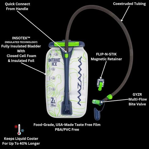 Intake ICE Fully Insulated Hydration Reservoir by Mazama Designs (2L or 3L Capacity) in Saudi Arabia