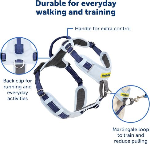 PetSafe Easy Walk Comfort No-Pull Dog Harness Full-Body Padding - Better Walks on 1st Use - 5 Points of Adjustment, XS, Small, Medium & Large Dogs, Blue/Black/Green/Pink in Saudi Arabia