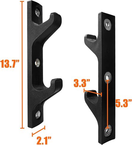Luwint Wall Mounted Horizontal Barbell Holder, 1 Bar/2 Bars Storage Rack in Saudi Arabia