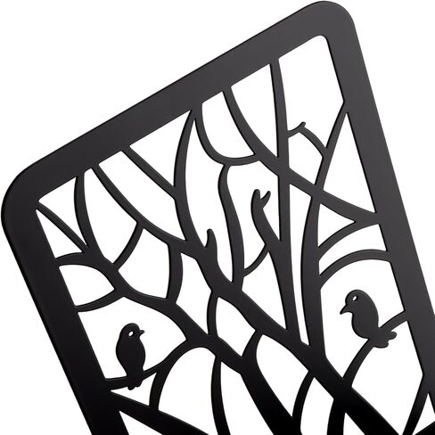 jeuihau 6 أزواج من الدفتين المعدنية السوداء، نهايات الكتاب الدفتين المعدنية للأرفف، سدادات الكتب المعدنية، الدفتين المعدنية السوداء الثقيلة، نهايات شجرة معدنية لديكور مقسم الكتاب in Kuwait