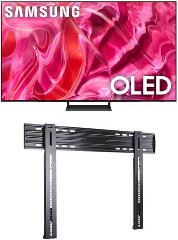 تلفزيون سامسونج QN65S90CAFXZA 65 بوصة 4K OLED الذكي مع ترقية الذكاء الاصطناعي مع حامل حائط كامل الحركة VLF728-B2 (2023) in Saudi Arabia