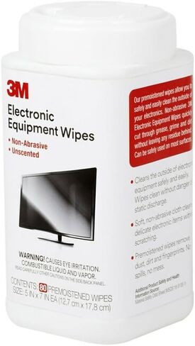 مناديل تنظيف المعدات الإلكترونية 3M CL610، 5-1/2 بوصة × 6-3/4 بوصة، 80 قطعة in Saudi Arabia