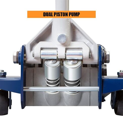 HPDMC 3 Ton / 6600 Lb. Low Profile Floor Jack, Hydraulic Lifting Range 3.75" - 18.89", Automotive Aluminum Low Profile Service Jack with ASME Safety Standards Dual Piston Quick Lift Pump, for Garages in Saudi Arabia