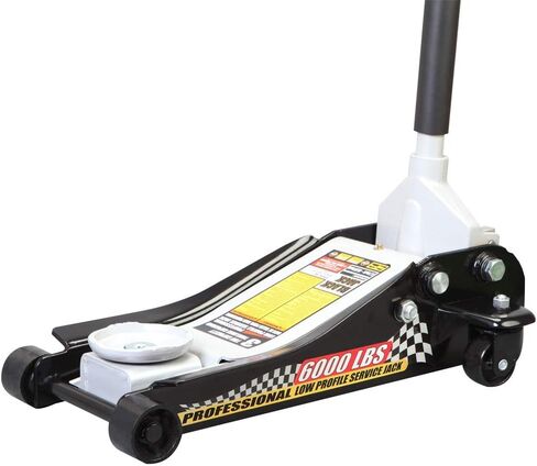 HPDMC 3 Ton / 6600 Lb. Low Profile Floor Jack, Hydraulic Lifting Range 3.75" - 18.89", Automotive Aluminum Low Profile Service Jack with ASME Safety Standards Dual Piston Quick Lift Pump, for Garages in Saudi Arabia