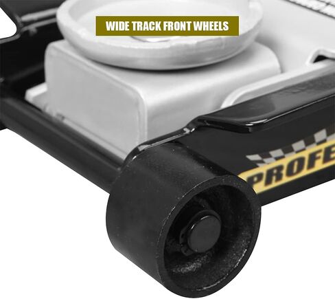 HPDMC 3 Ton / 6600 Lb. Low Profile Floor Jack, Hydraulic Lifting Range 3.75" - 18.89", Automotive Aluminum Low Profile Service Jack with ASME Safety Standards Dual Piston Quick Lift Pump, for Garages in Saudi Arabia