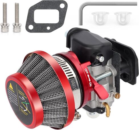 15mm Carburetor Upgrade Kit Air Filter Set Compatible with 2 Stroke 43cc 47cc 49cc Standup Gas Scooter ATV Quad Pocket Bike XG-550 BladeZ Moby X Blue in Saudi Arabia