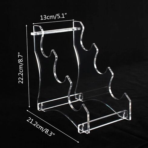 WANLIAN Lightsaber stand sword stand sword hook 3-layer acrylic desktop lightsaber display stand sword stand display stand sword stand holder (Black) in Saudi Arabia
