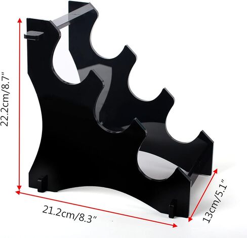 WANLIAN Lightsaber stand sword stand sword hook 3-layer acrylic desktop lightsaber display stand sword stand display stand sword stand holder (Black) in Saudi Arabia
