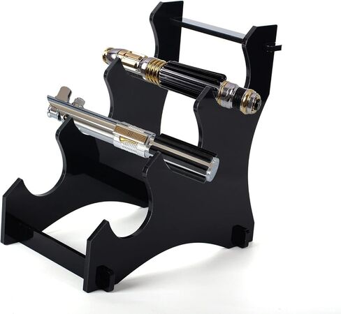 WANLIAN Lightsaber stand sword stand sword hook 3-layer acrylic desktop lightsaber display stand sword stand display stand sword stand holder (Black) in Saudi Arabia