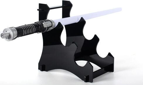 WANLIAN Lightsaber stand sword stand sword hook 3-layer acrylic desktop lightsaber display stand sword stand display stand sword stand holder (Black) in Saudi Arabia
