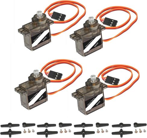 Aideepen [4-Pack] MG996R 55g محرك معزز رقمي بعزم دوران معدني للسيارة الذكية روبوت قارب هليكوبتر DIY in Kuwait