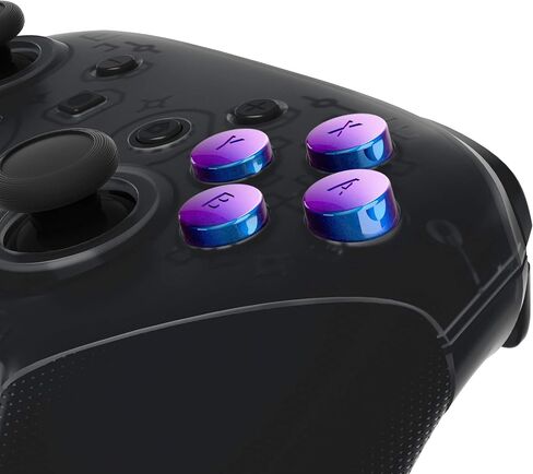 eXtremeRate Chameleon Purple Blue Interchangeable ABXY Buttons for Nintendo Switch Pro Controller, DIY Swappable Replacement ABXY for NS Pro Controller- Controller NOT Included in Saudi Arabia