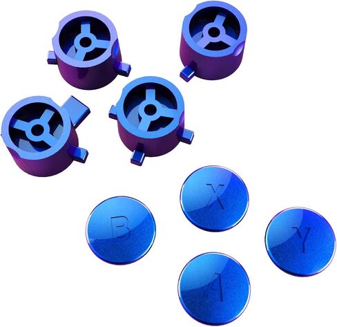 eXtremeRate Chameleon Purple Blue Interchangeable ABXY Buttons for Nintendo Switch Pro Controller, DIY Swappable Replacement ABXY for NS Pro Controller- Controller NOT Included in Saudi Arabia