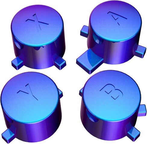eXtremeRate Chameleon Purple Blue Interchangeable ABXY Buttons for Nintendo Switch Pro Controller, DIY Swappable Replacement ABXY for NS Pro Controller- Controller NOT Included in Saudi Arabia