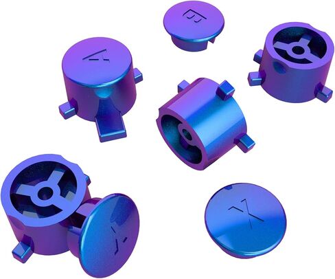 eXtremeRate Chameleon Purple Blue Interchangeable ABXY Buttons for Nintendo Switch Pro Controller, DIY Swappable Replacement ABXY for NS Pro Controller- Controller NOT Included in Saudi Arabia