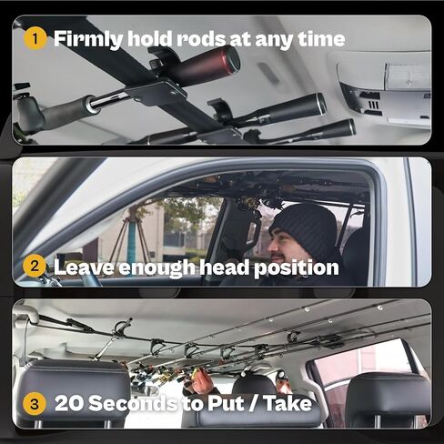 OJYDOIIIY Fishing Rod Rack for Car, Fishing Pole Storage Holder for Vehicle like SUV,Truck,Van in Saudi Arabia