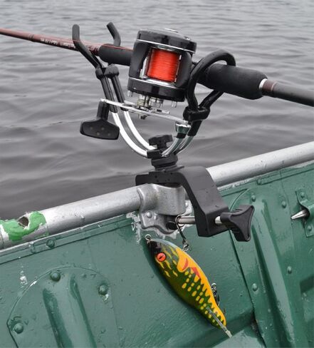 Brocraft 2Pcs Heavy Duty Fishing Pole Rod Holder with Aluminum Universal Clamp (Generation 2) in Saudi Arabia
