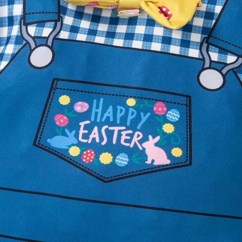 LATOBREATH Newborn Baby Boy Girl Easter Outfit Long Sleeve Hooded Romper Bunny Ear Face Infant Clothes in Saudi Arabia